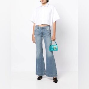 NWT RE/DONE - 70s Low-Rise Bell Bottom Jeans - Size 31 - Lake Blue